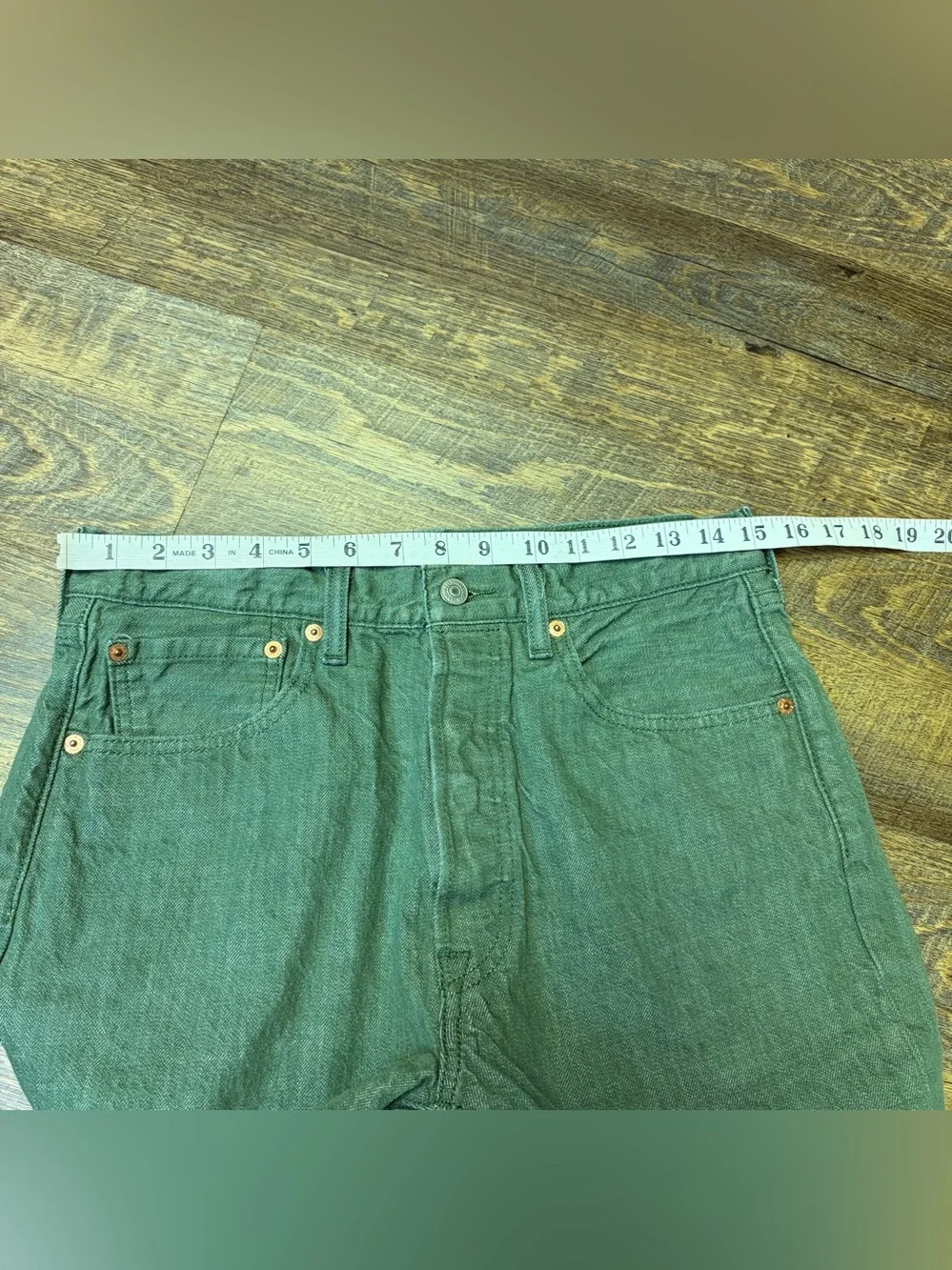 Levi’s 501 Jeans Mens 32x34 (32) White Oak Cone Denim Green Retro